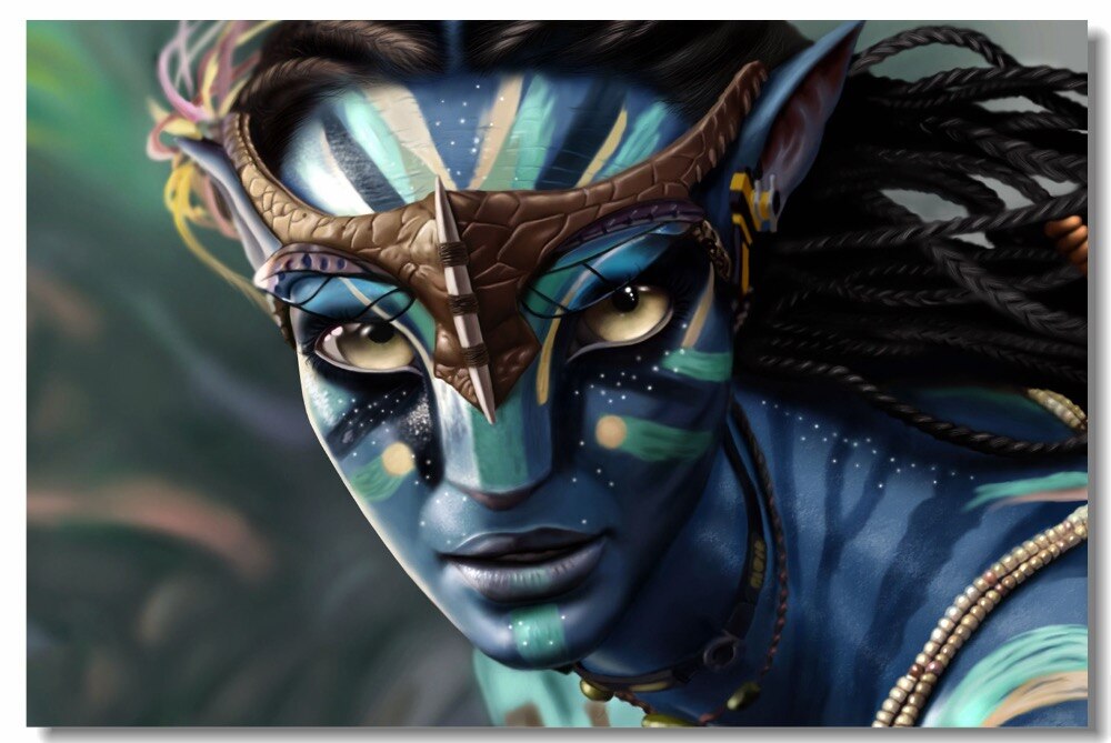 Buy Custom Canvas Wall Decals Zoe Saldana Poster Sam - Avatar Movie Wallpaper Hd , HD Wallpaper & Backgrounds