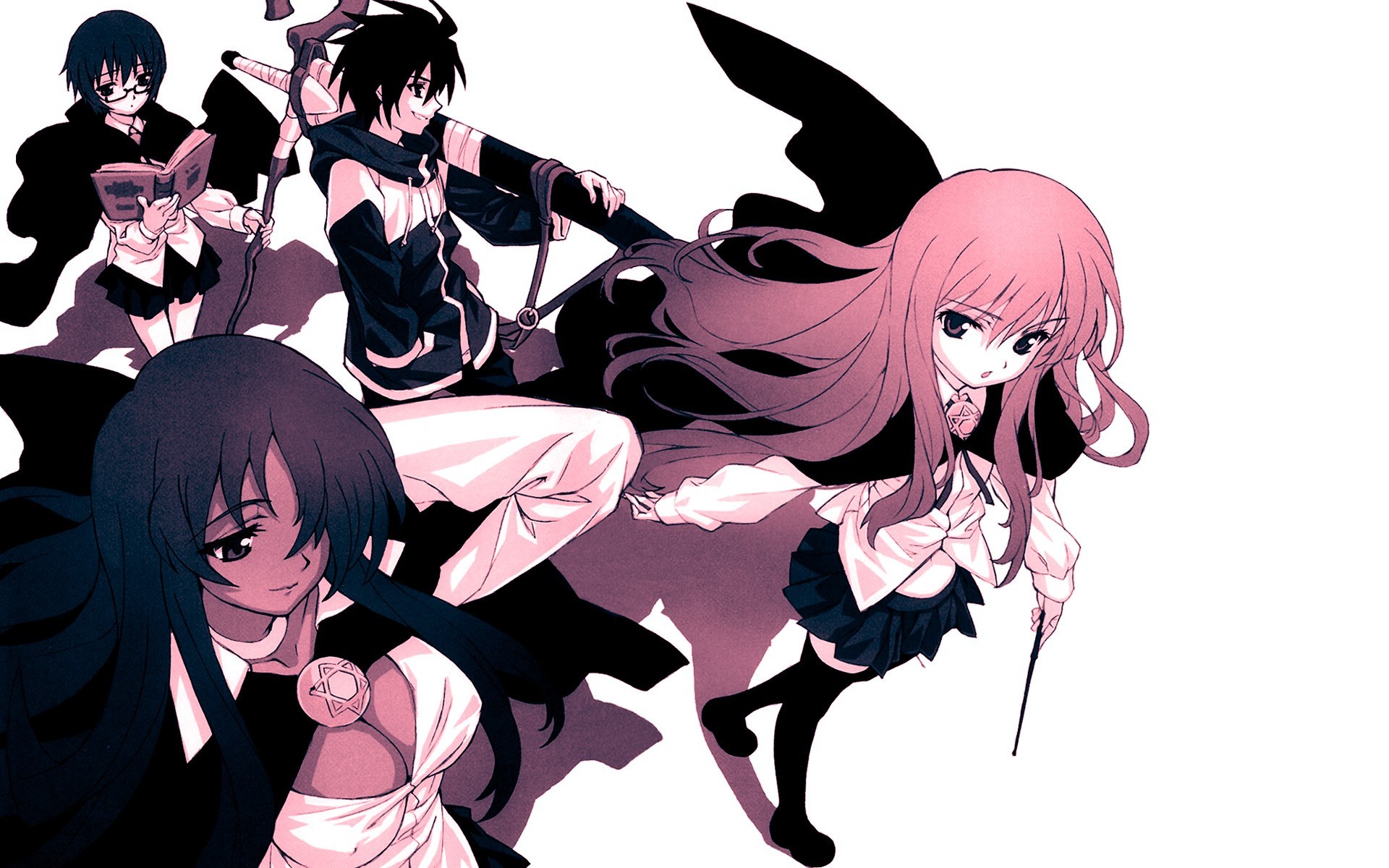Anime, Anime Girls, Zero No Tsukaima, Hiraga Saito, - Louise De La Vallière Anime , HD Wallpaper & Backgrounds