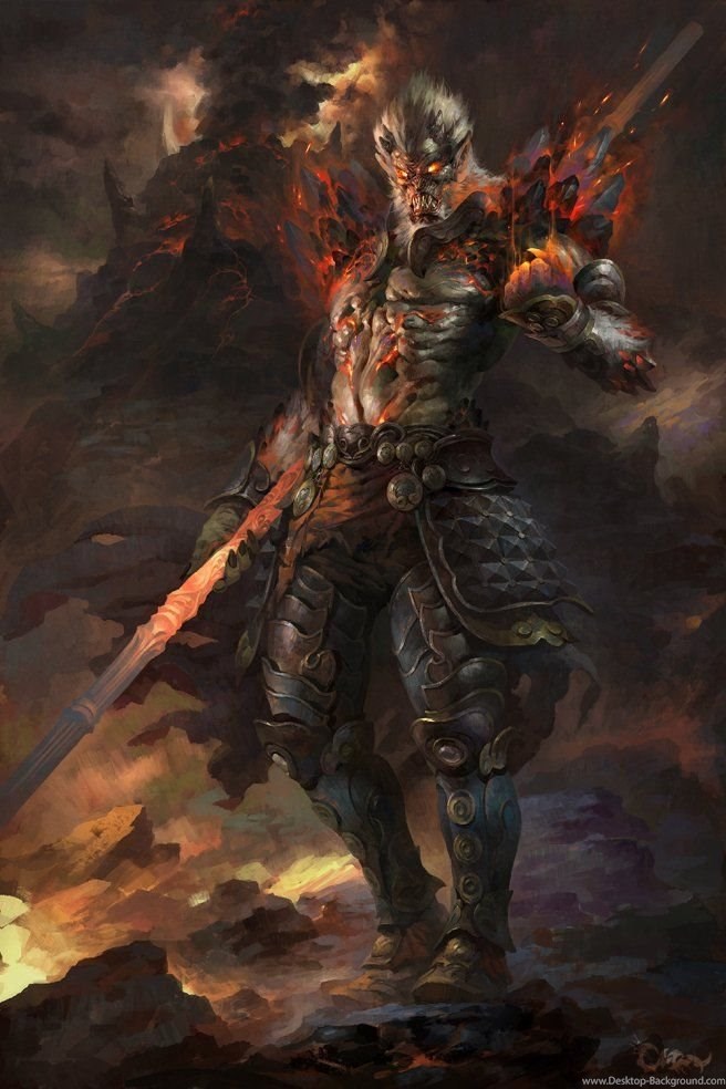 Volcanic Wukong - Immortal Demon Slayer Wukong , HD Wallpaper & Backgrounds