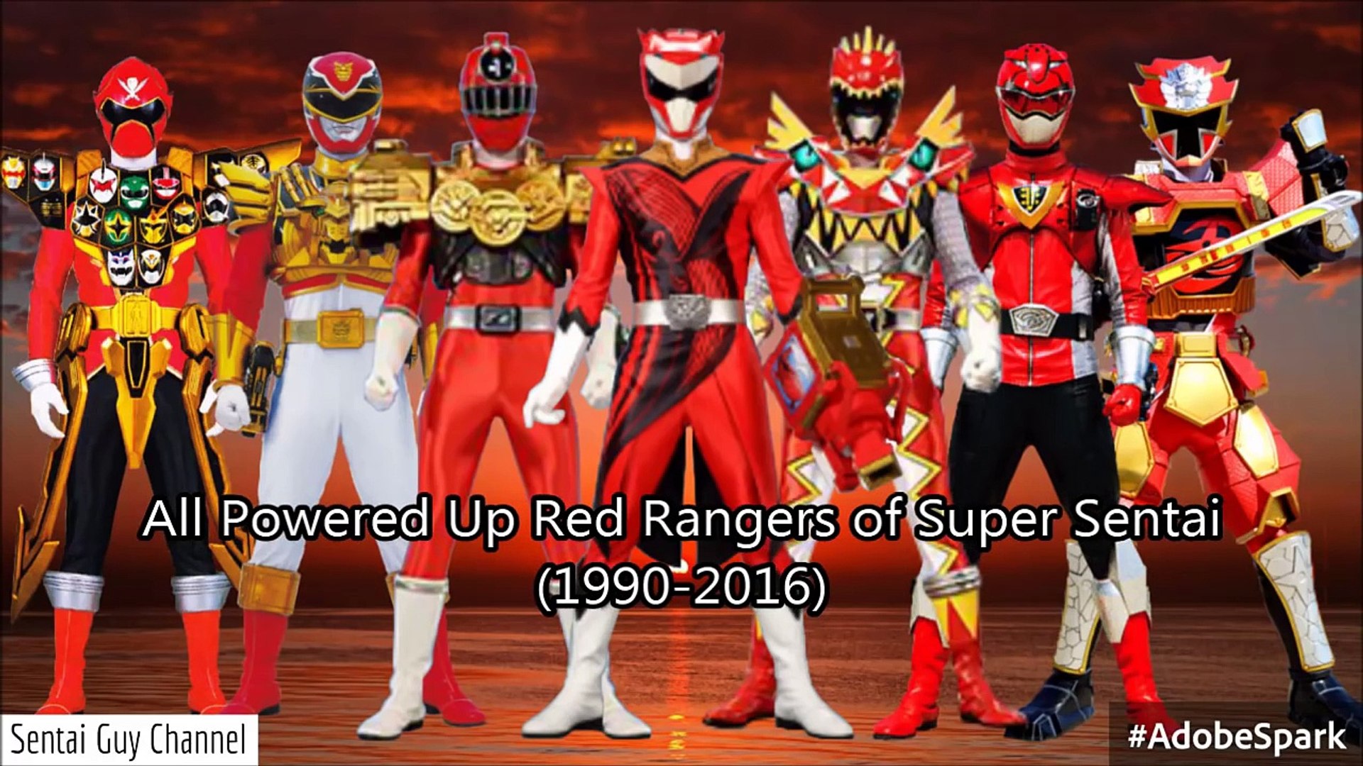 All Powered Up Red Rangers Of Super Sentai - Red Power Ranger Power Up , HD Wallpaper & Backgrounds