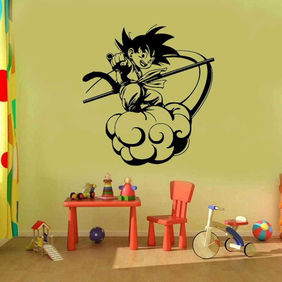 Cartoon Dragon Ball Sun Wukong Somersault Cloud Vinyl - Cuarto De Dinosaurios Para Ninos , HD Wallpaper & Backgrounds