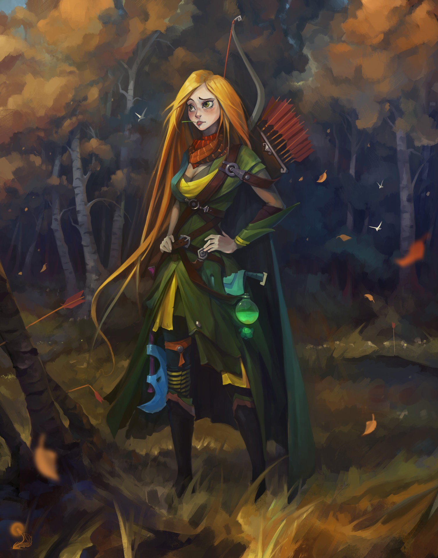 #dota, #dota 2, #archer, #windranger, #video Games - Dota 2 Windranger Art , HD Wallpaper & Backgrounds