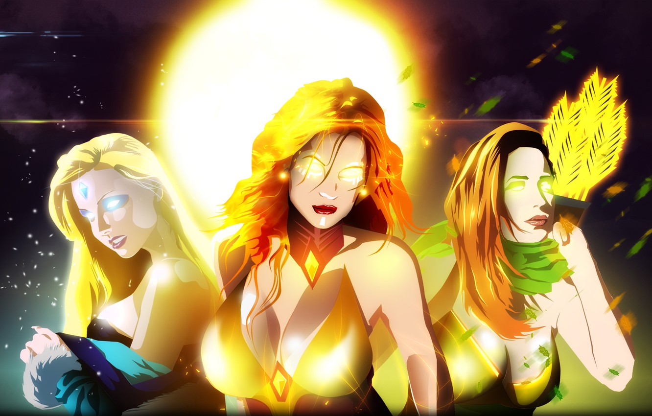 Photo Wallpaper Girl, Flame, Magic, Sparks, Arrows, - Lina Crystal Maiden Y Windranger , HD Wallpaper & Backgrounds