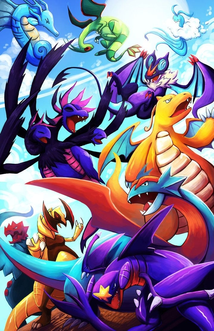 Dragon-type Pokémon Wallpapers - Dragon Pokemon , HD Wallpaper & Backgrounds