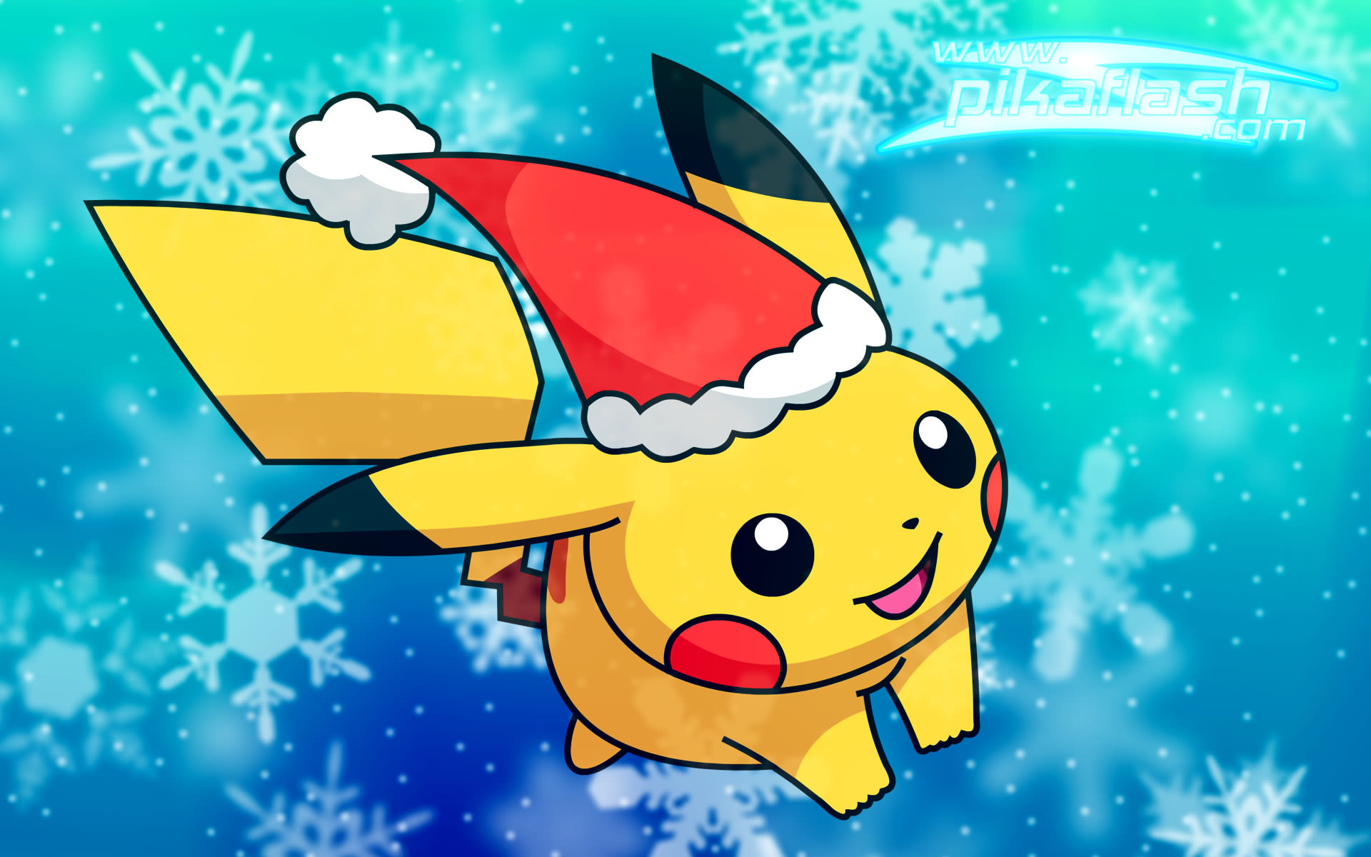 Cute Pokemon Wallpaper - Pikachu With A Christmas Hat , HD Wallpaper & Backgrounds
