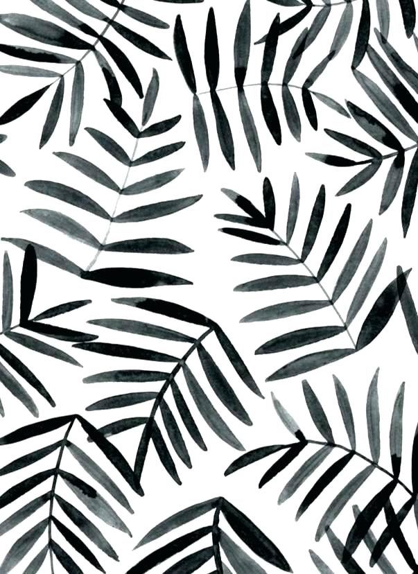 Cool Design Wallpapers For Iphone Geometric Wallpaper - Black And White Leaves Pattern , HD Wallpaper & Backgrounds