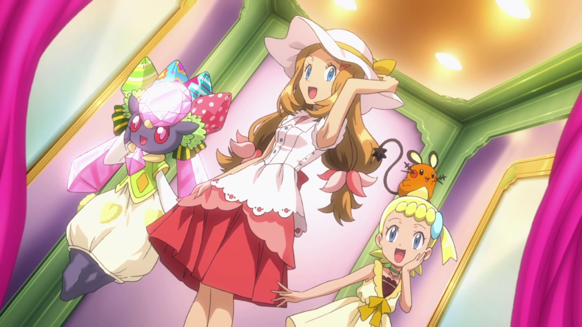 View Samegoogleiqdbsaucenao Serena, Bonnie And Diancie - Pokemon Serena Movie 17 , HD Wallpaper & Backgrounds