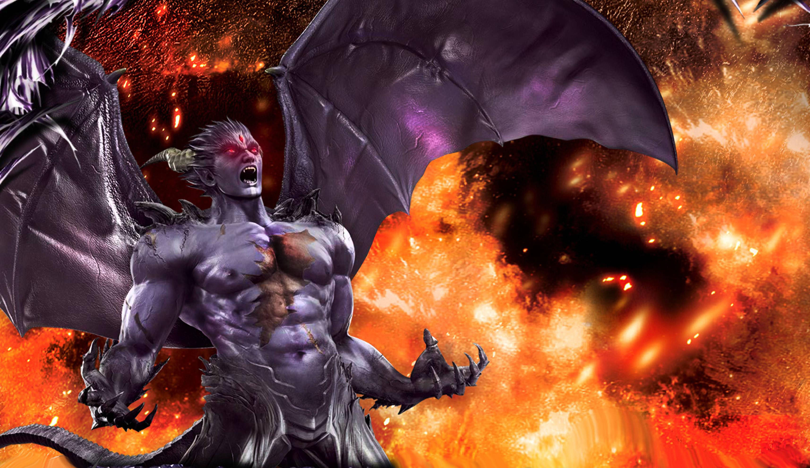 Drawn Devil Kazuya - Akuma Vs Devil Kazuya , HD Wallpaper & Backgrounds