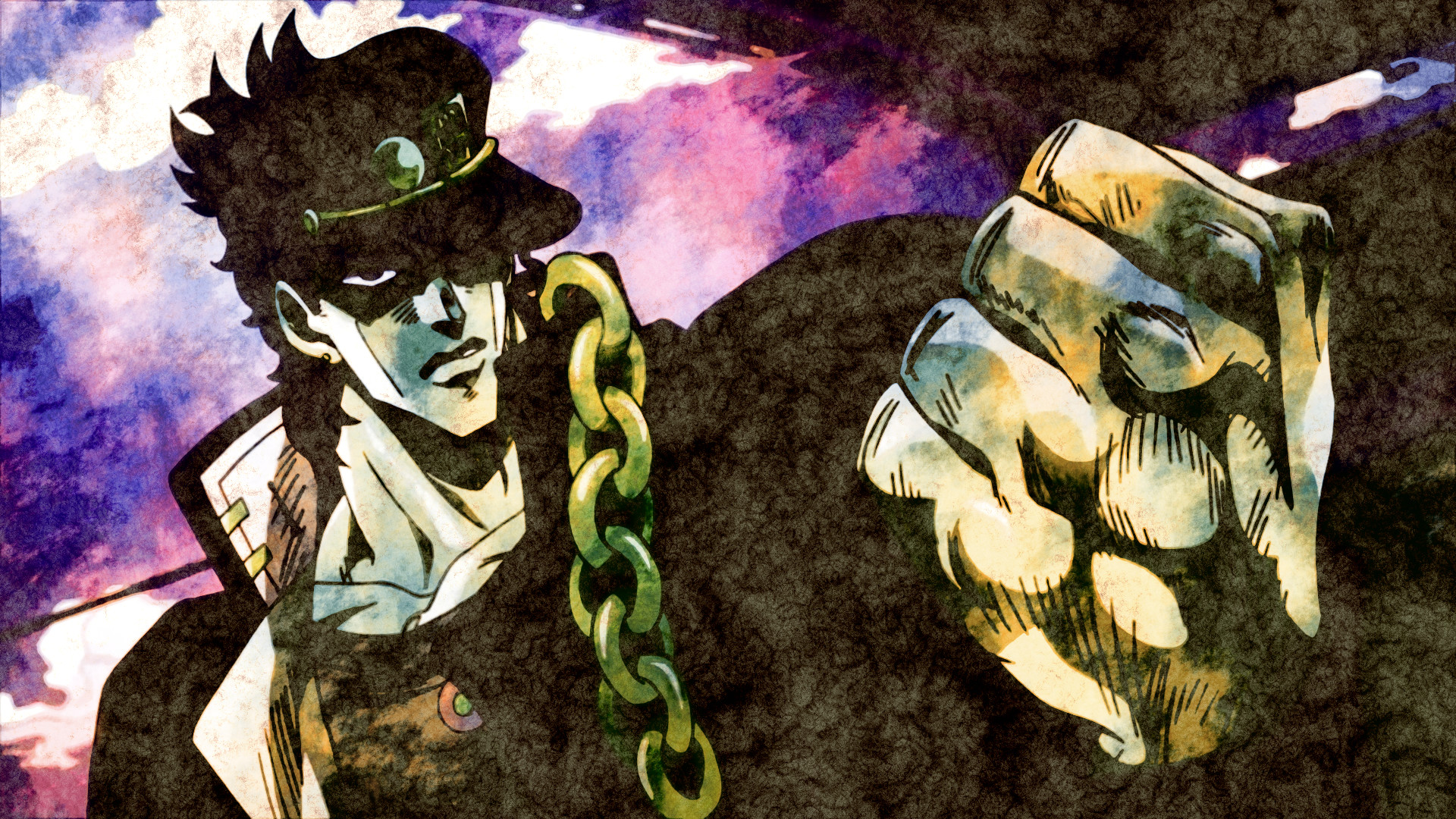 Jotaro Kujo And His Stand, Star Platinum (left) - Jojo Bizarre Adventure Wallpaper Jotaro , HD Wallpaper & Backgrounds