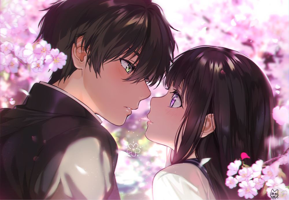 Wallpaper Hotaru Oreki / Houtarou Oreki And Eru Chitanda - Houtarou Oreki X Eru Chitanda , HD Wallpaper & Backgrounds