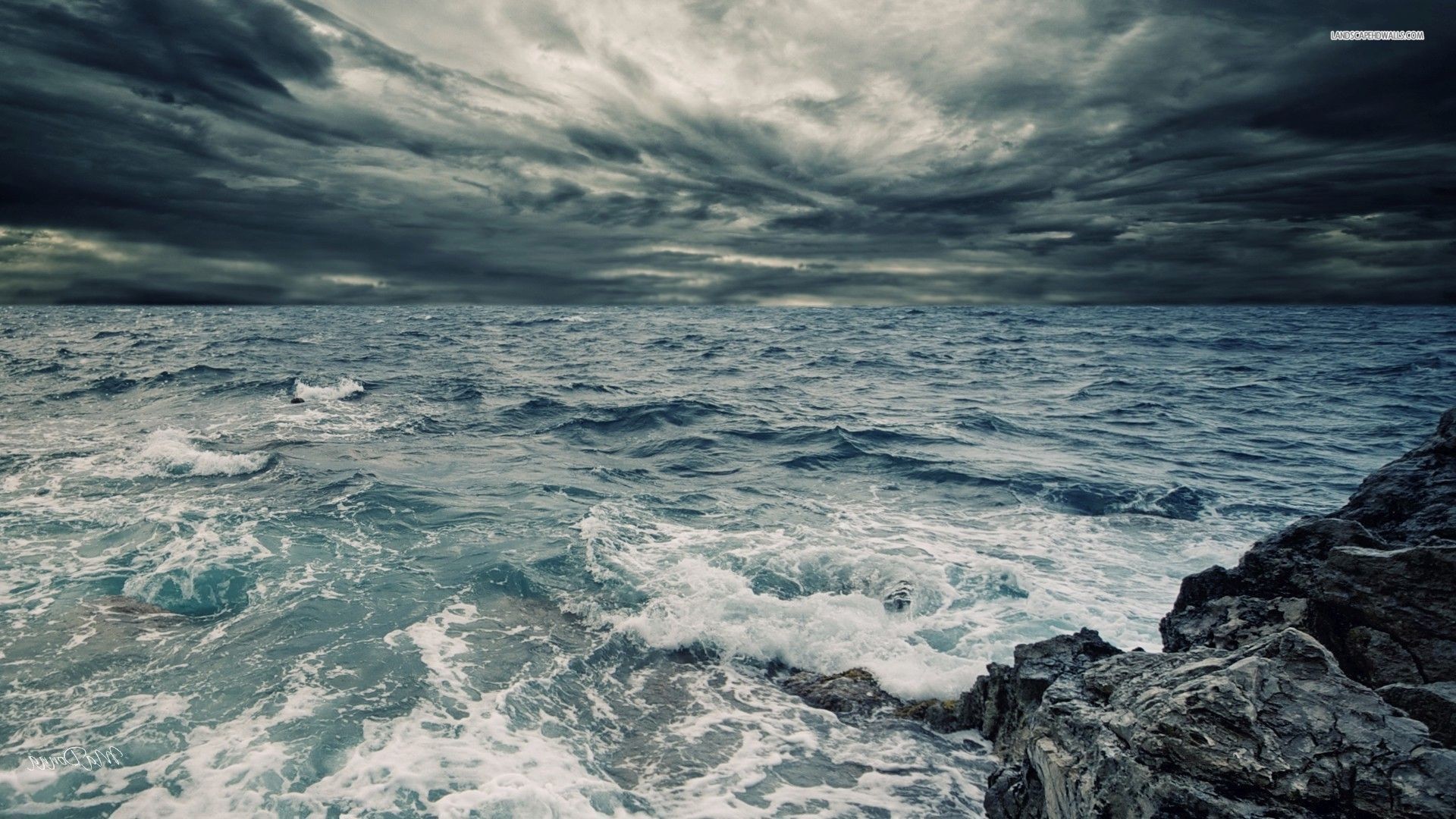 Res - 2560x1440, - Stormy Ocean Wallpaper Hd , HD Wallpaper & Backgrounds