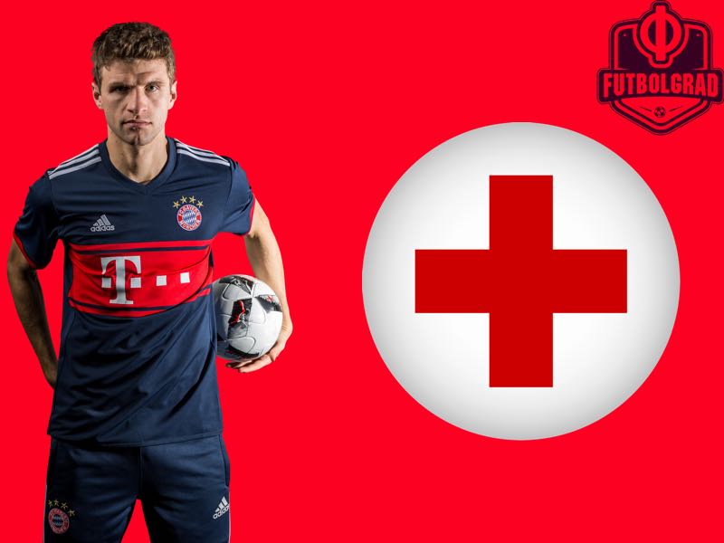 Thomas Müller Injured Wallpaper - Bayern Munich Away Kit 17 18 , HD Wallpaper & Backgrounds