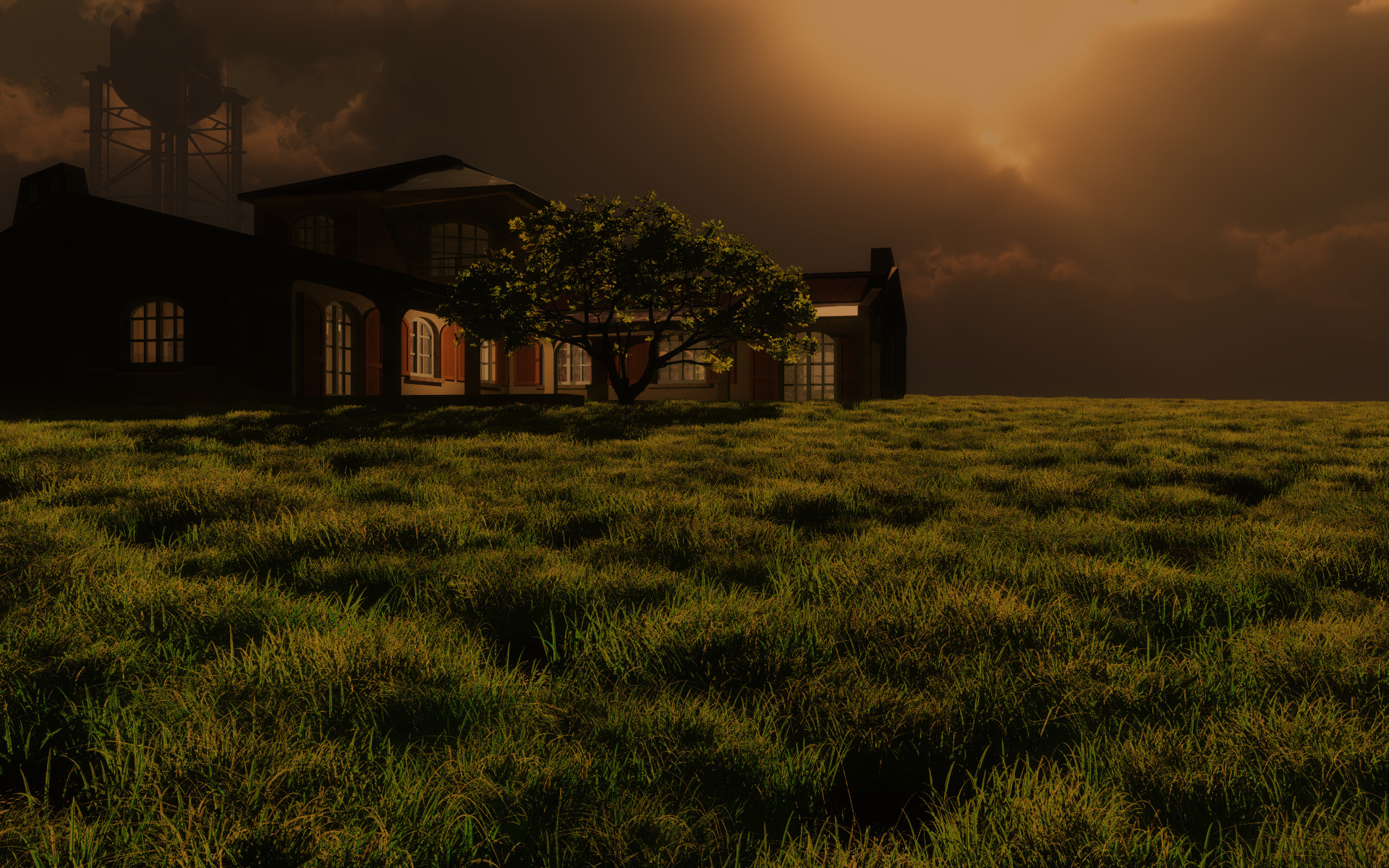 House On A Dark And Stormy Night - Nature Stormy Night , HD Wallpaper & Backgrounds