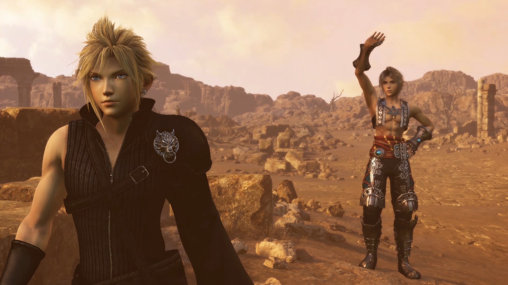 Cloud Strife And Vaan Dissidia Final Fantasy Nt Video - Dissidia Final Fantasy Nt Cloud , HD Wallpaper & Backgrounds