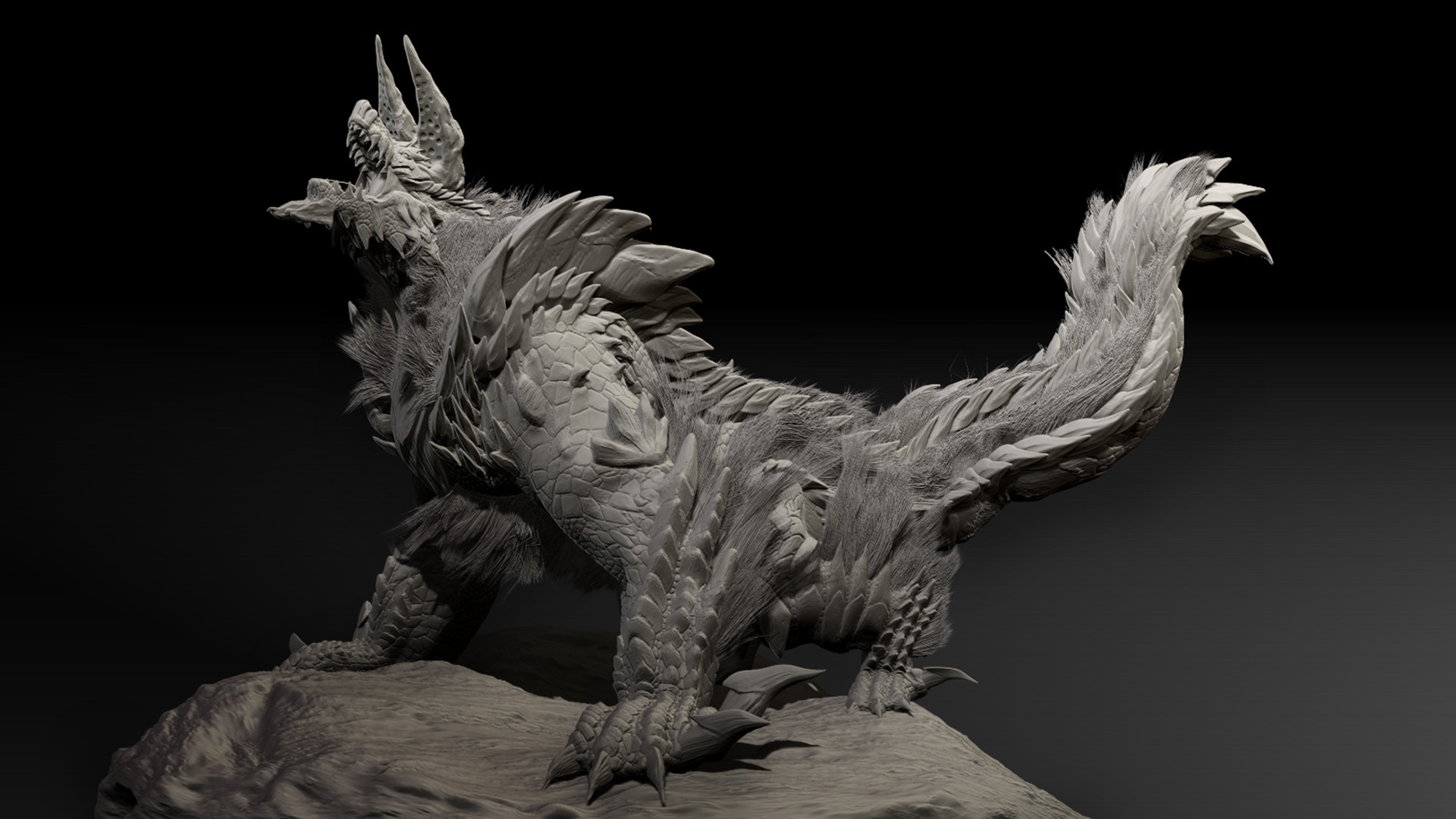 Zinogre High Poly - Carving , HD Wallpaper & Backgrounds