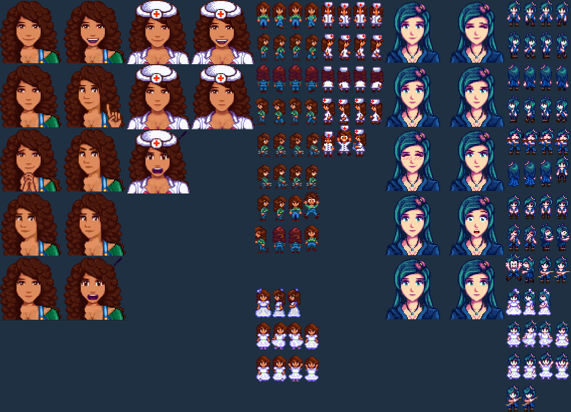 {link Removed}busty Abigail & Maru Installation - Stardew Valley Characters Sprites , HD Wallpaper & Backgrounds