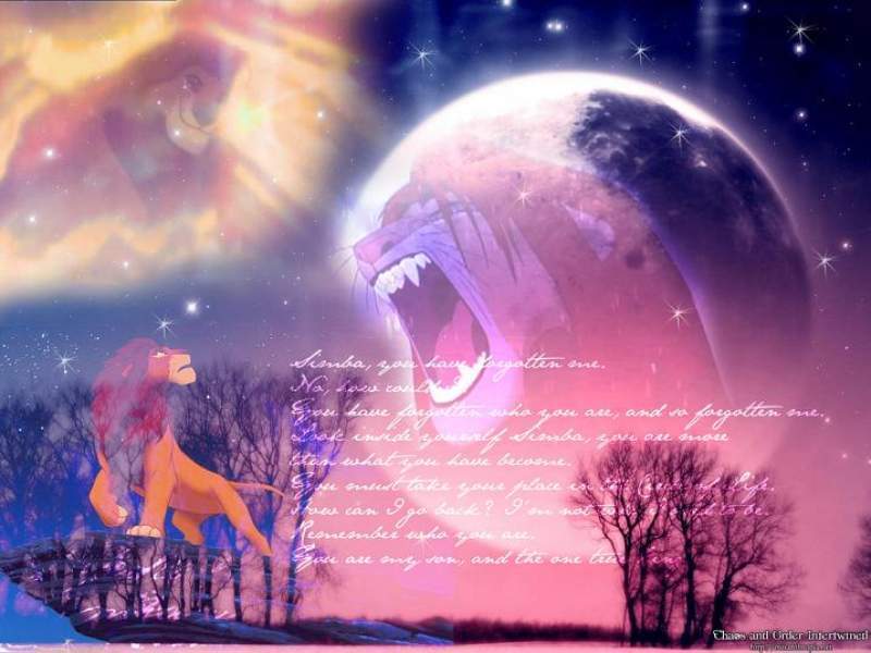 The Lion King Achtergrond Titled Simba And Mufasa - Pink Moons , HD Wallpaper & Backgrounds