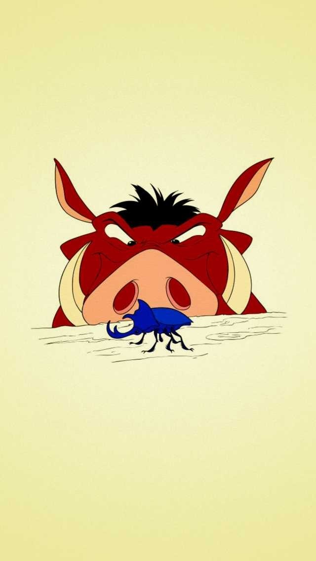 Lion King Iphone Wallpaper - Timon And Pumbaa Iphone , HD Wallpaper & Backgrounds