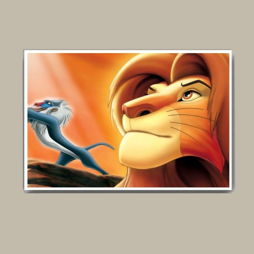 The Lion King And Rafiki Wall Hang Fine Art Print - Lion King 1994 Clip , HD Wallpaper & Backgrounds