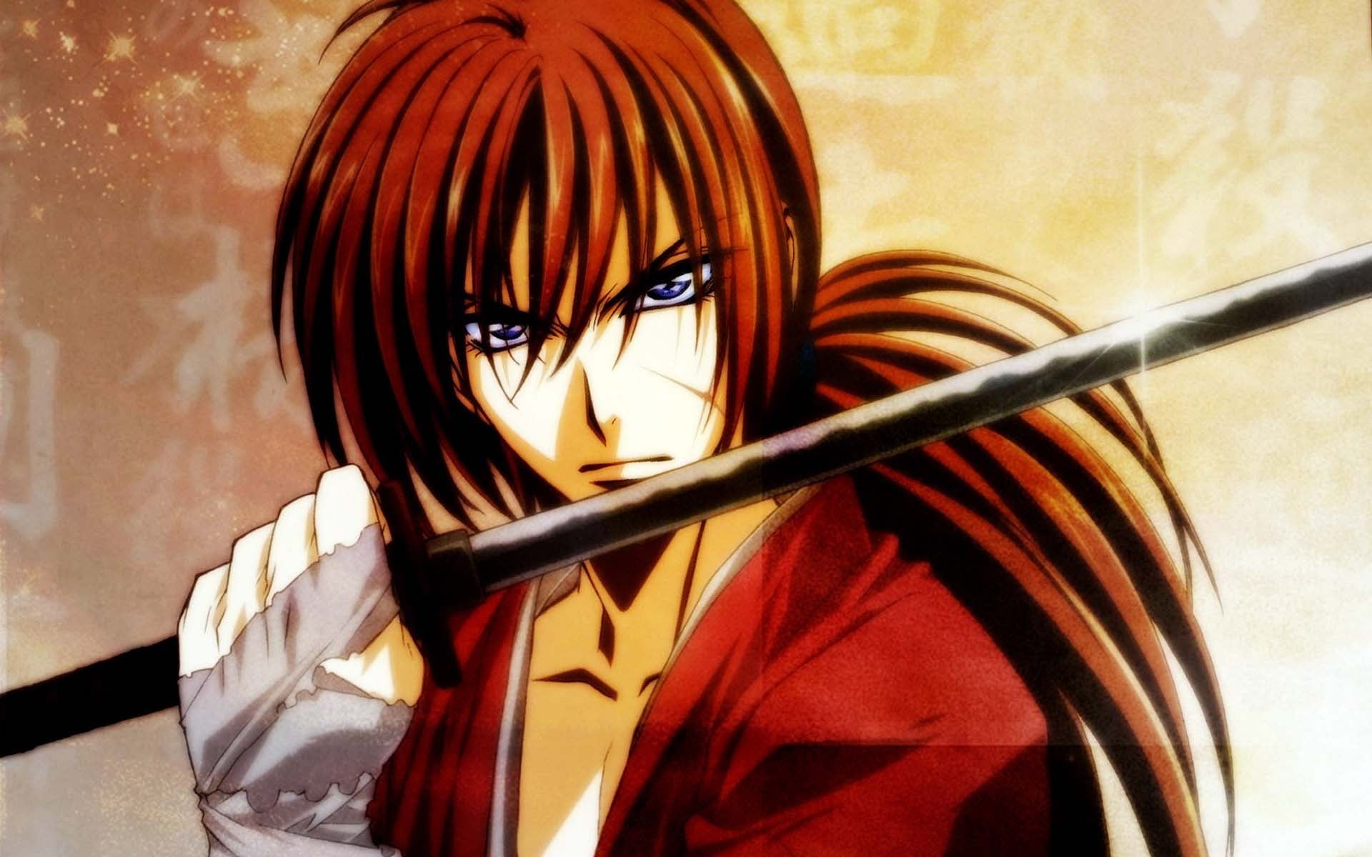Kenshin Himura Samurai X Illustration Hd Wallpaper - Kensin Samurai X , HD Wallpaper & Backgrounds