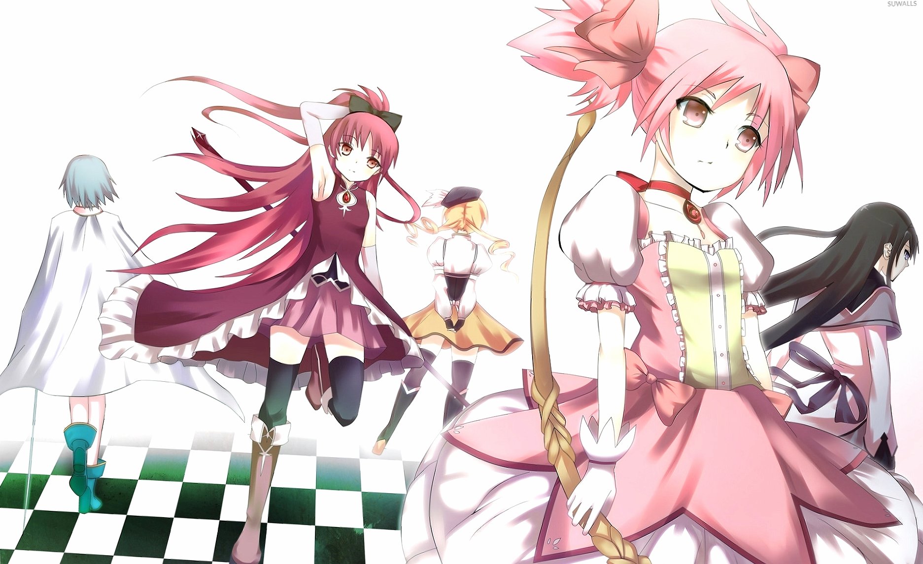 Puella Magi Madoka Magica Characters Wallpapers Hd - Anime , HD Wallpaper & Backgrounds
