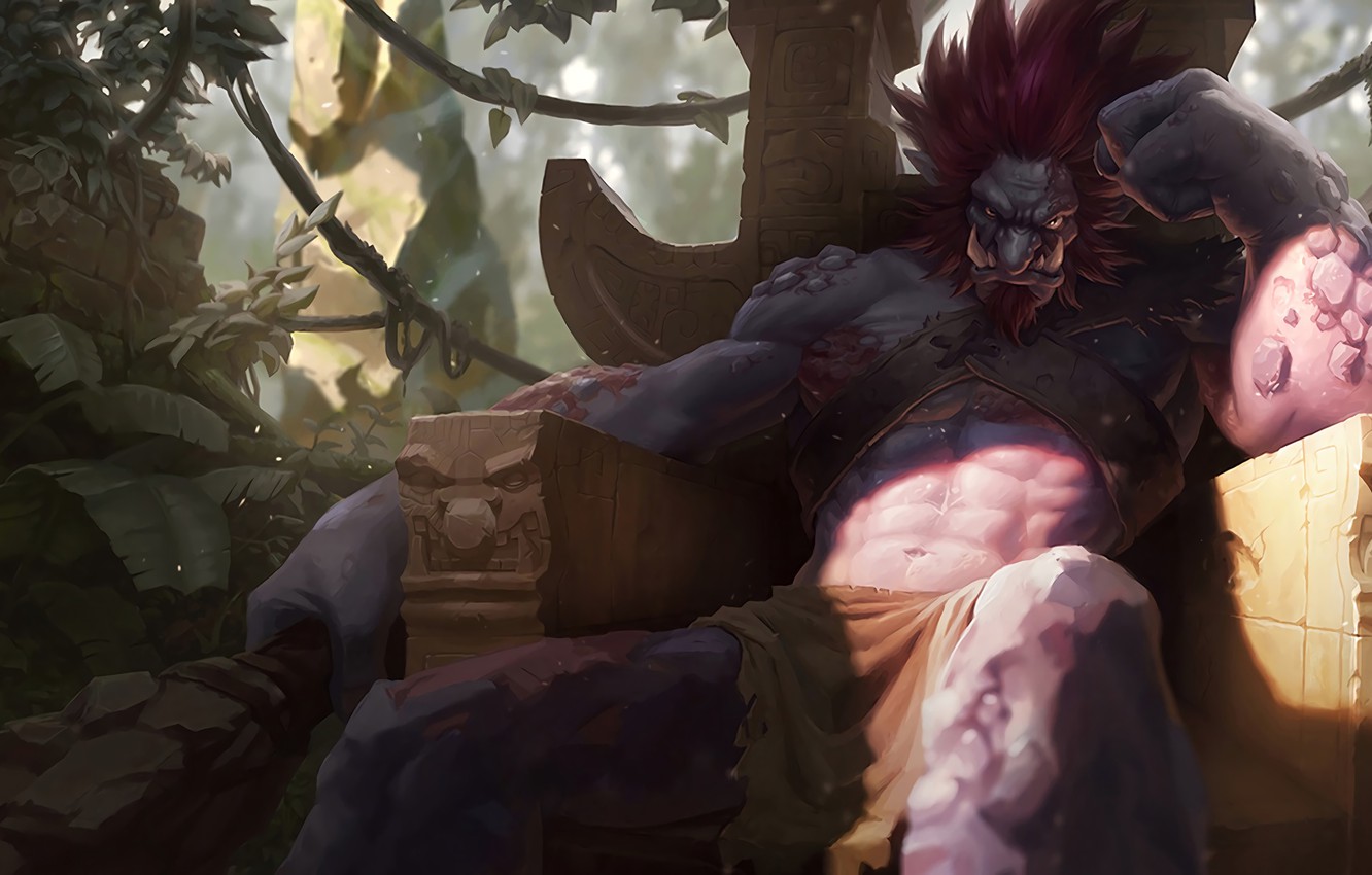 Photo Wallpaper Art, Troll, League Of Legends, Trundle, - Traditional Trundle , HD Wallpaper & Backgrounds