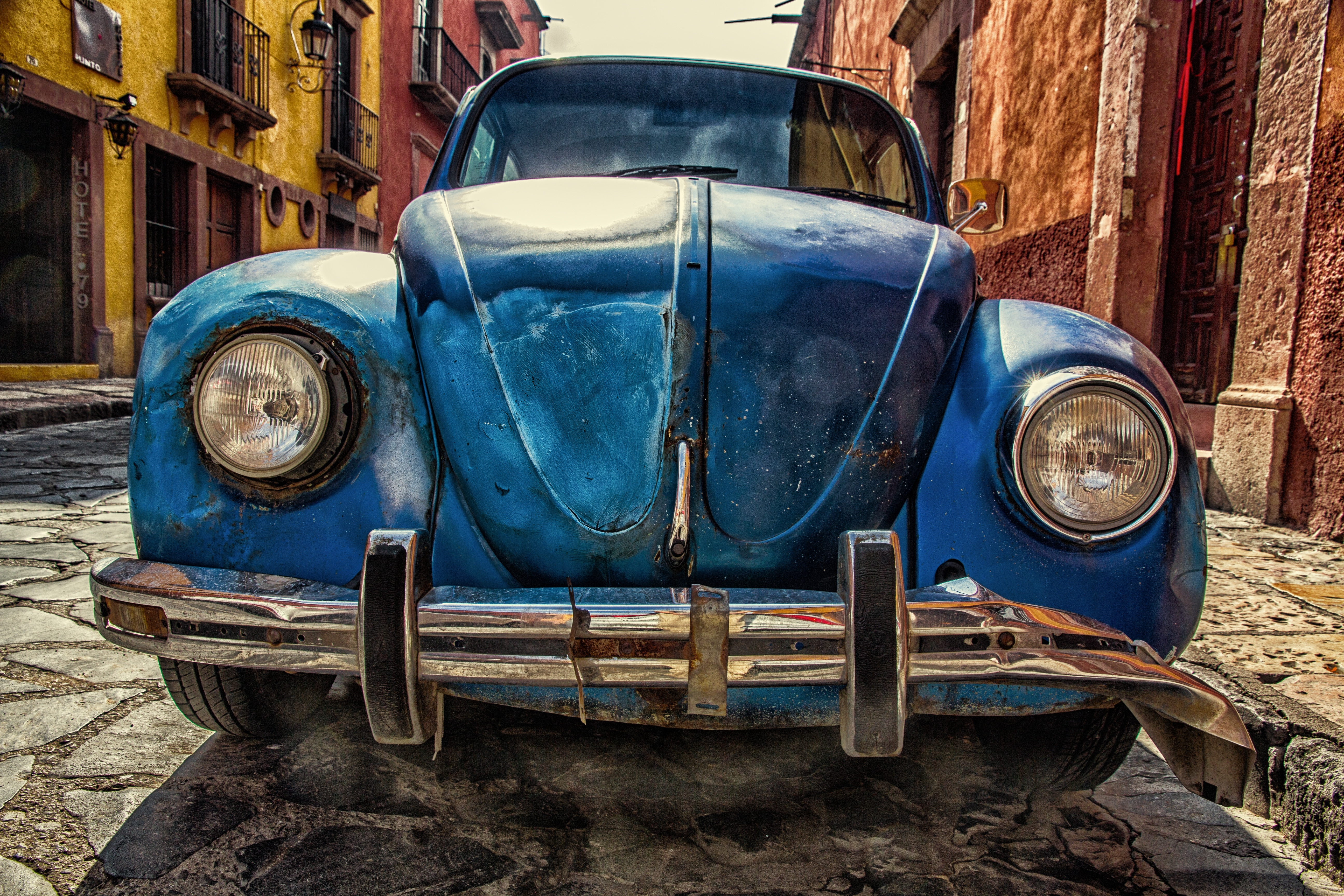 Blue Beetle Car Preview - Volkswagen Azul Antiguo , HD Wallpaper & Backgrounds