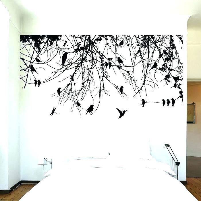 White - Trees Wall Painting Idea , HD Wallpaper & Backgrounds