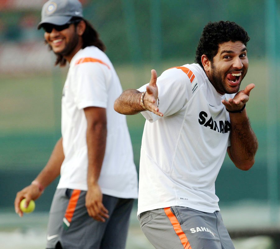 Indian Cricketer Yuvraj Singh Making Funny Face Indian
