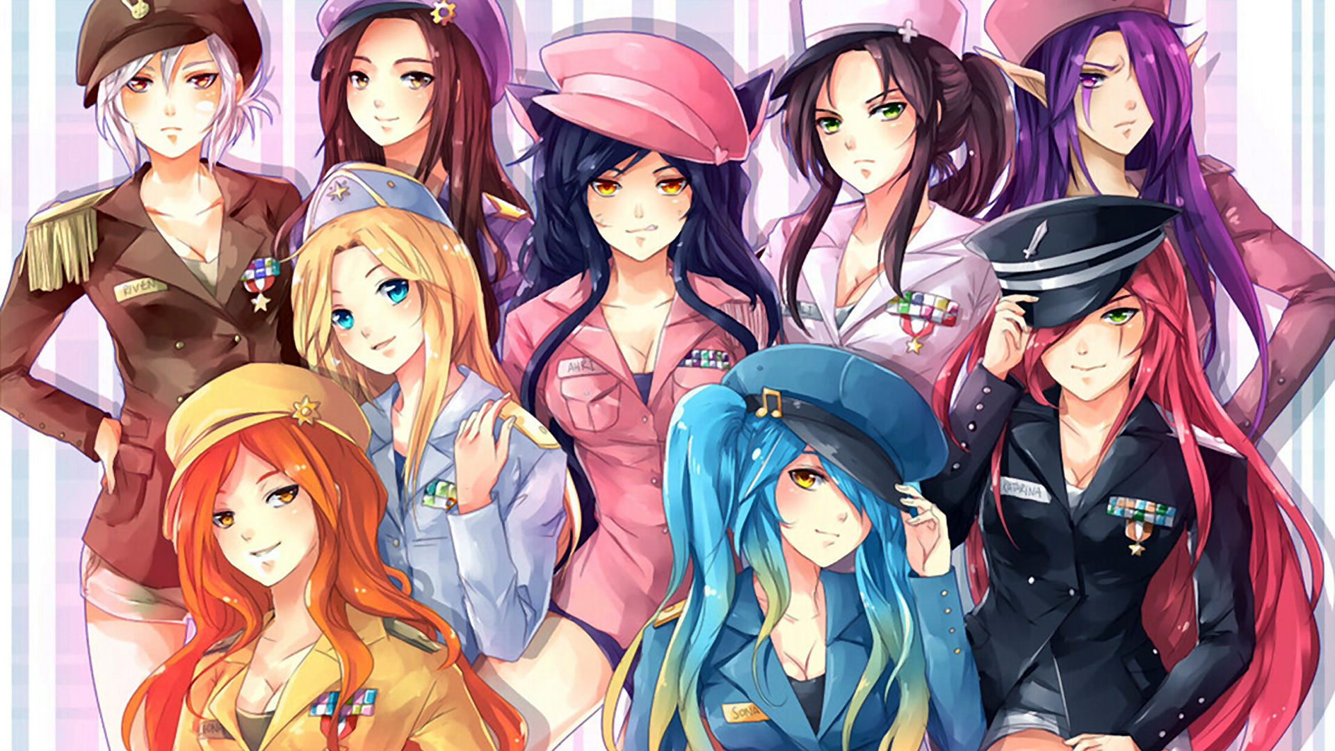 Nidalee Lulu Tristana Lol Girls C7 Wallpaper Hd - League Of Legends Champions Wallpaper Anime , HD Wallpaper & Backgrounds