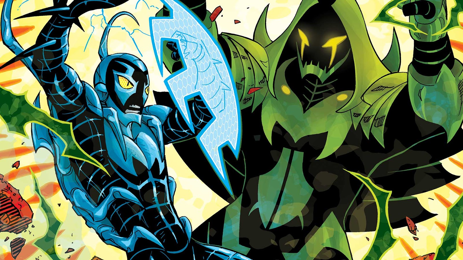 Blue Beetle - Green Beetle Dc Fanart , HD Wallpaper & Backgrounds