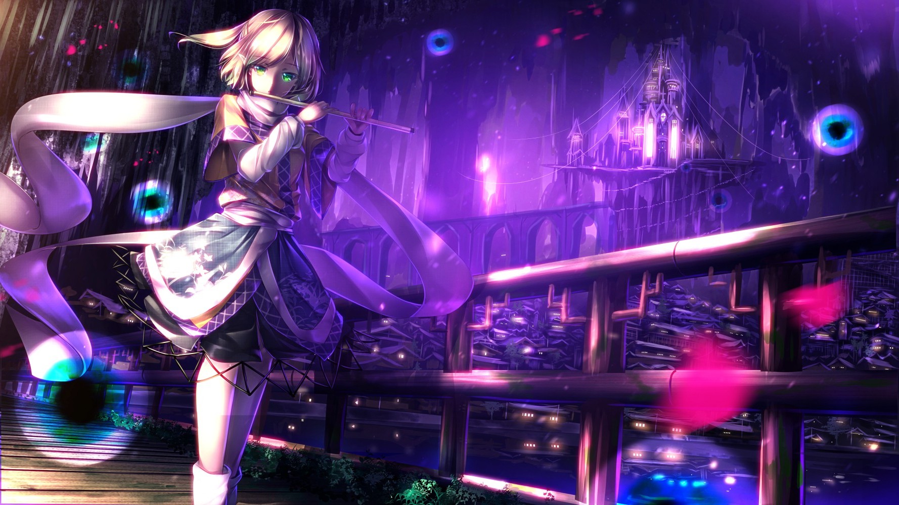 Flute, Castle, Anime Girls, Anime, Touhou, Mizuhashi - Parsee Touhou , HD Wallpaper & Backgrounds