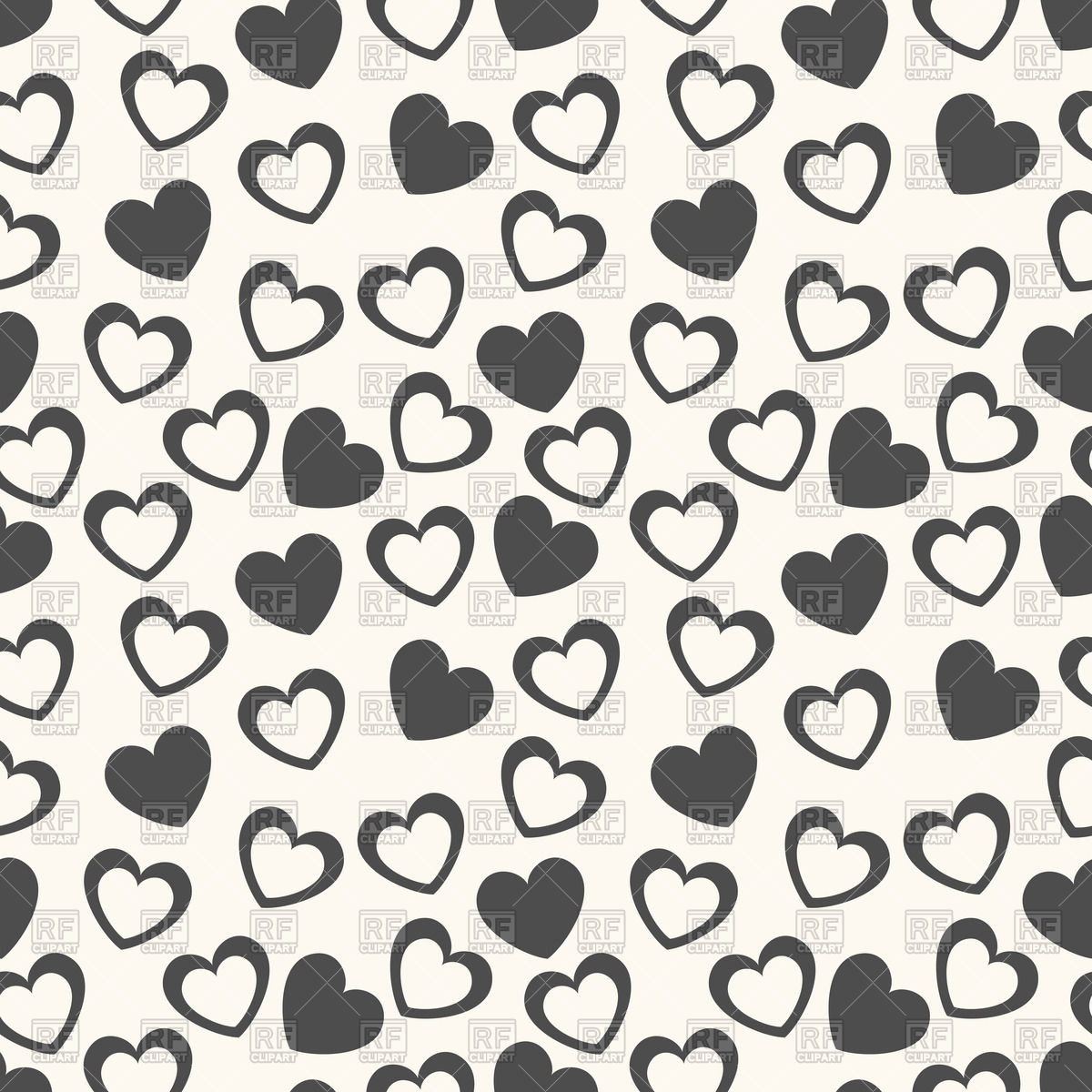 Lovely Endless Wallpaper With Hearts Vector Image Vector Heart