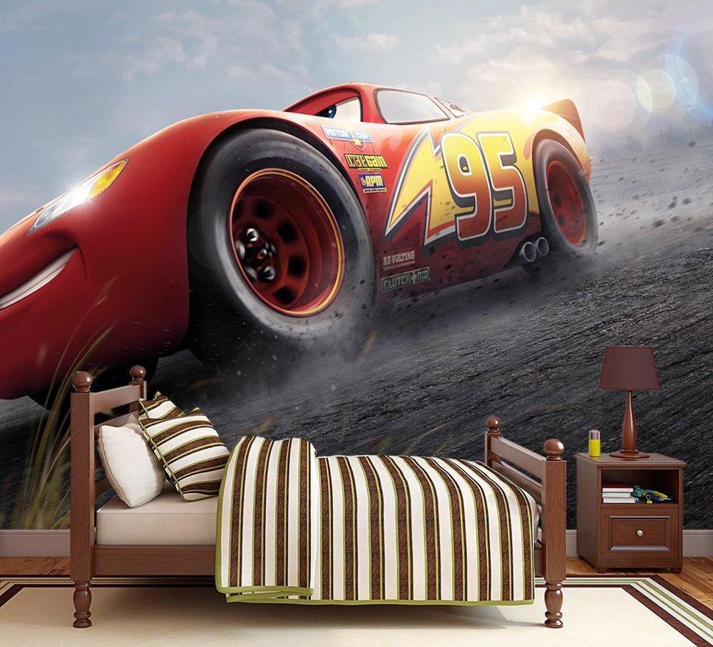 Details About Lightning Mcqueen Cars Wallpaper Woven - สติ๊กเกอร์ ติด ผนัง แผนที่ โลก , HD Wallpaper & Backgrounds