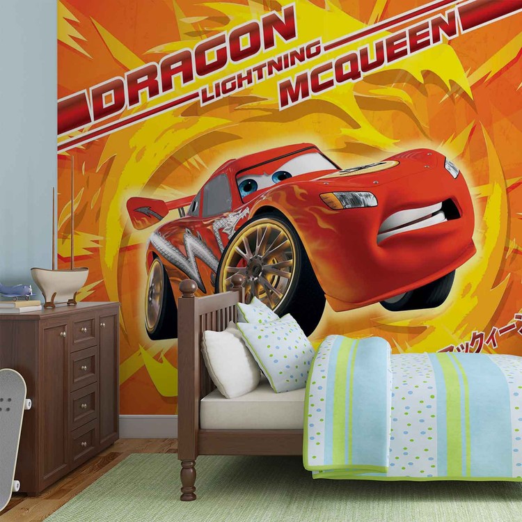 Disney Cars Lightning Mcqueen Wallpaper Mural Disney - Cuadro De Zootopia , HD Wallpaper & Backgrounds