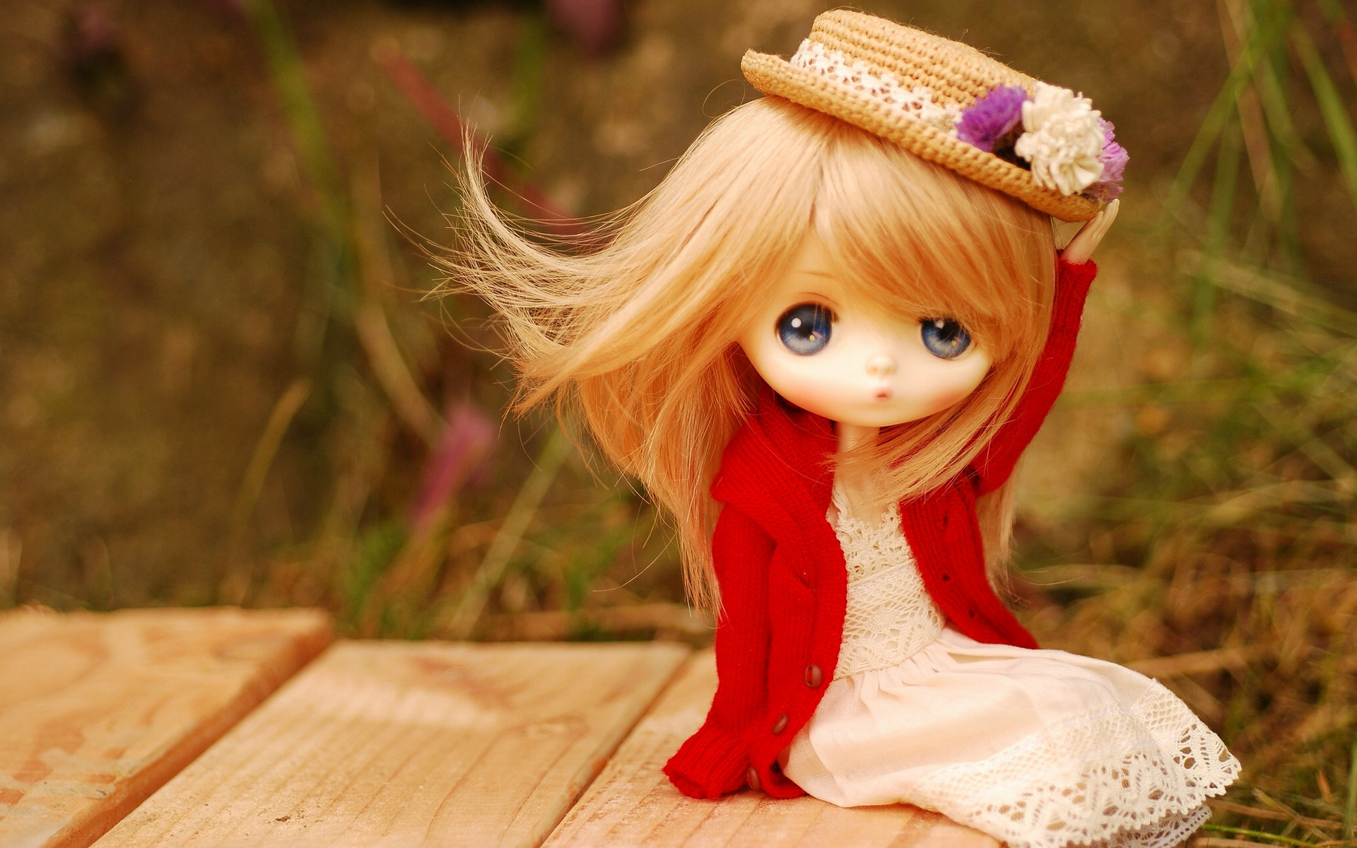 Toy Doll Blue Eyes Wallpaper - Cute Girl Doll , HD Wallpaper & Backgrounds