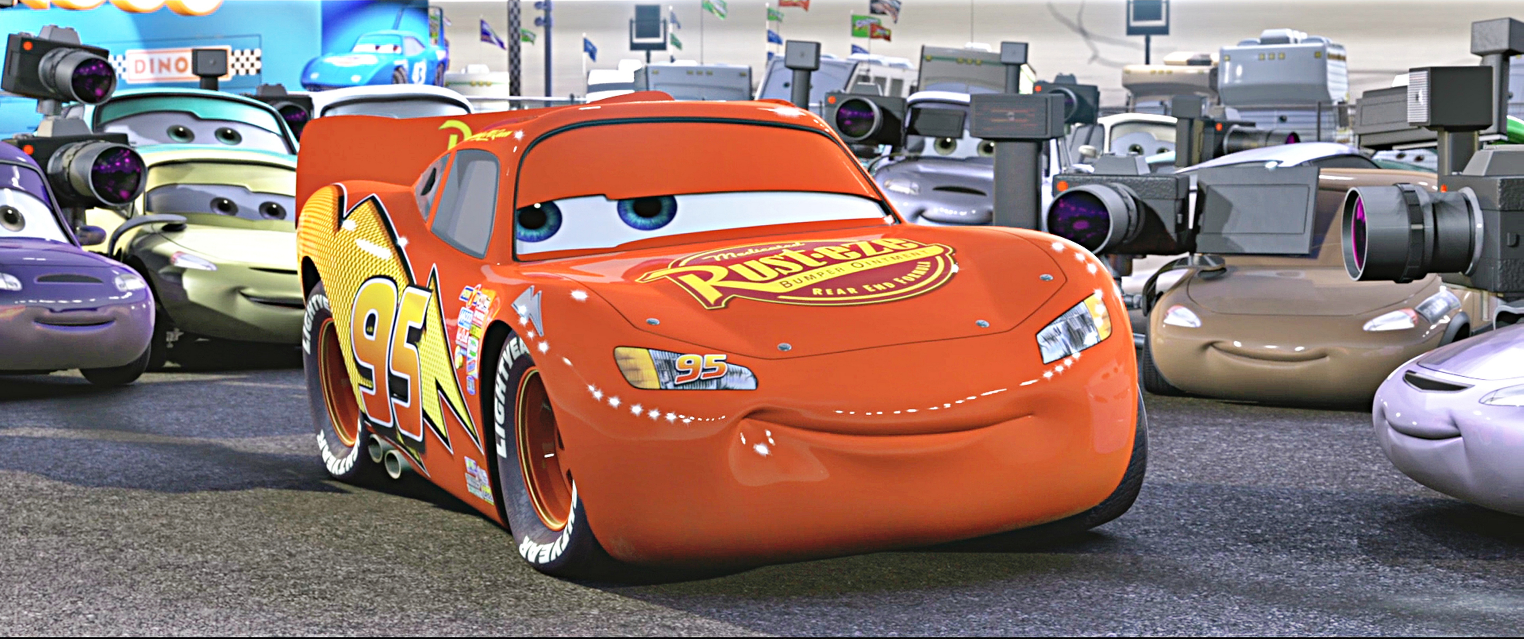 Walt Disney Characters Images Disney•pixar Screencaps - Lightning Mcqueen Cars The Movie Characters , HD Wallpaper & Backgrounds