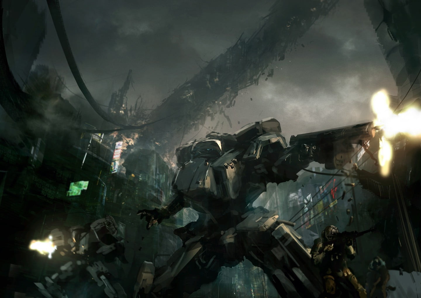 Zone Of The Enders Illustration, Mech, Front Mission - Front Mission 5 Hd , HD Wallpaper & Backgrounds