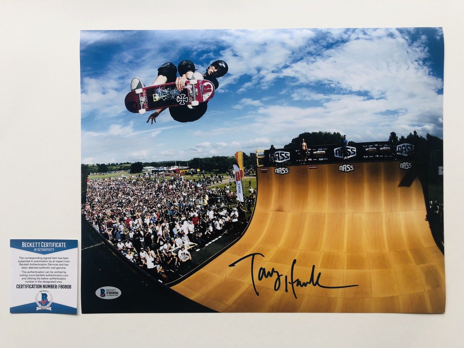 Tony Hawk Signed Photo Skateboard Authentic Beckett - Skate Vertical Tony Hawk , HD Wallpaper & Backgrounds