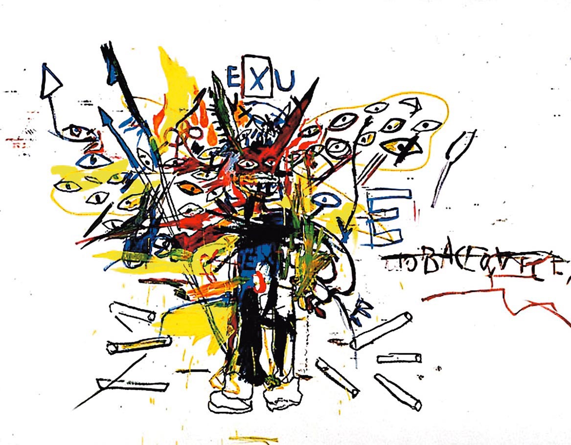 Jean Michel Basquiat Exu Acrylique Sur Toile - Jean Michel Basquiat Exu , HD Wallpaper & Backgrounds