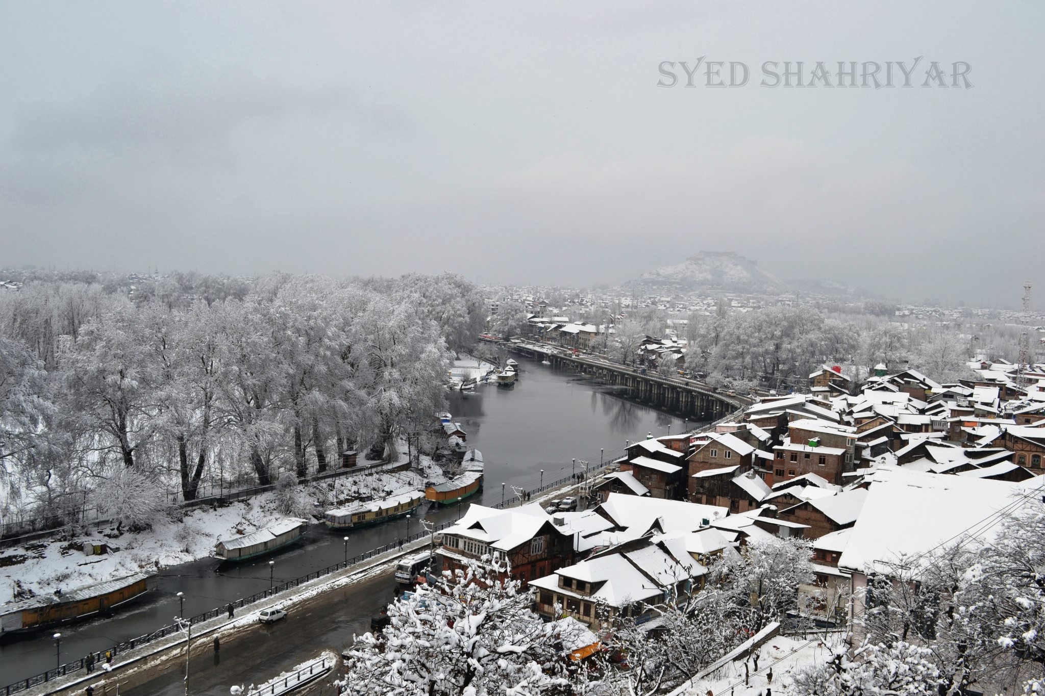 Ariel View Of Srinagar City After Kashmir Recieved - Srinagar City In January , HD Wallpaper & Backgrounds