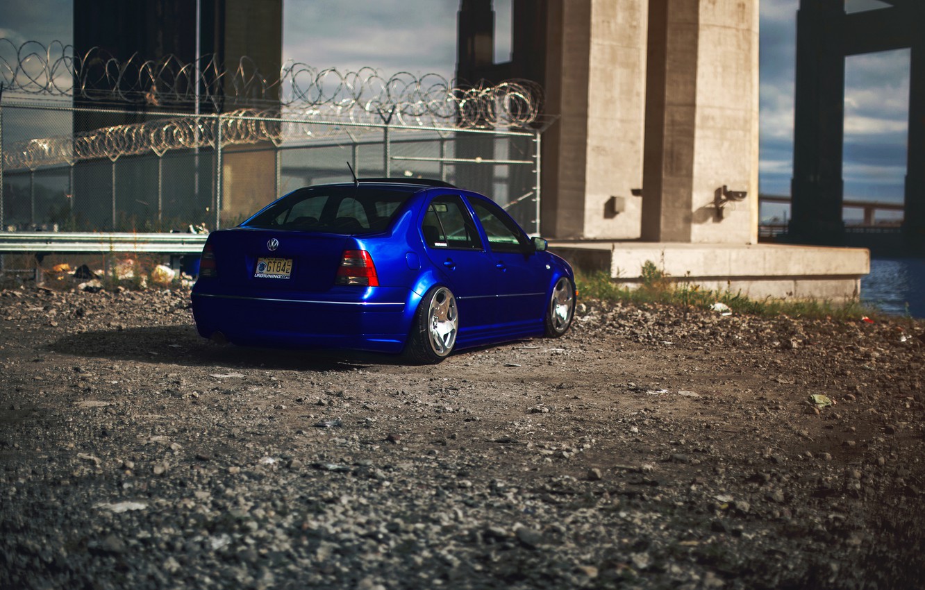 Photo Wallpaper Blue, Tuning, Volkswagen, Blue, Volkswagen, - Jetta Mk4 , HD Wallpaper & Backgrounds