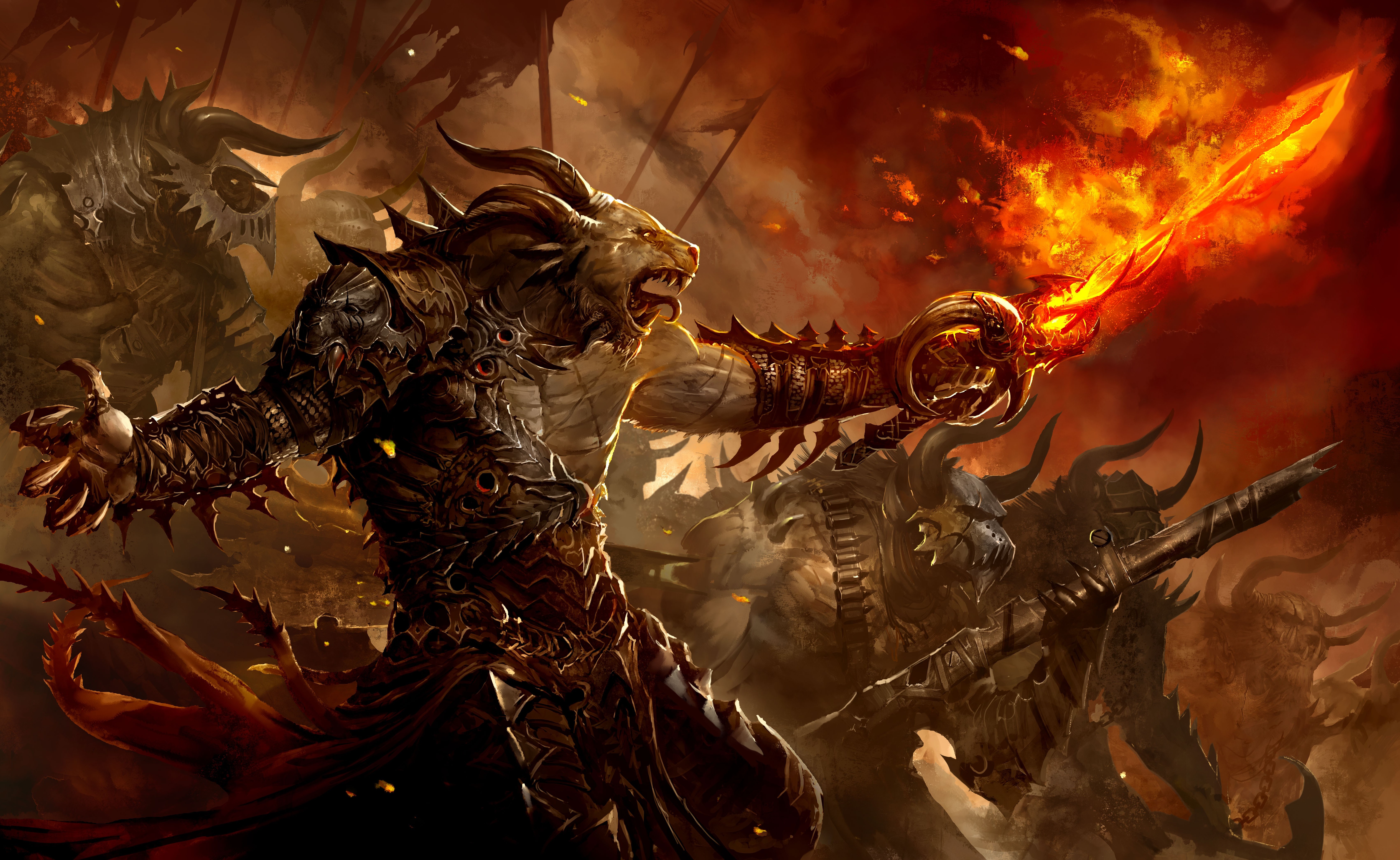 Darkness, Mythology, Game, Dofus, Demon Hd Wallpaper, - Fantasy Game Concept Art , HD Wallpaper & Backgrounds