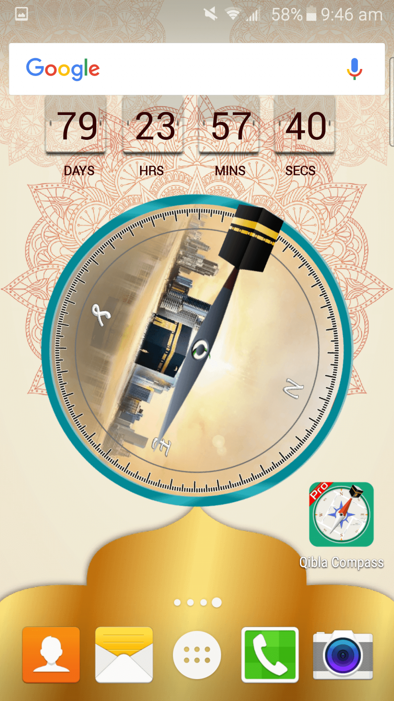 Compass Live Wallpaper - Islamic Background , HD Wallpaper & Backgrounds