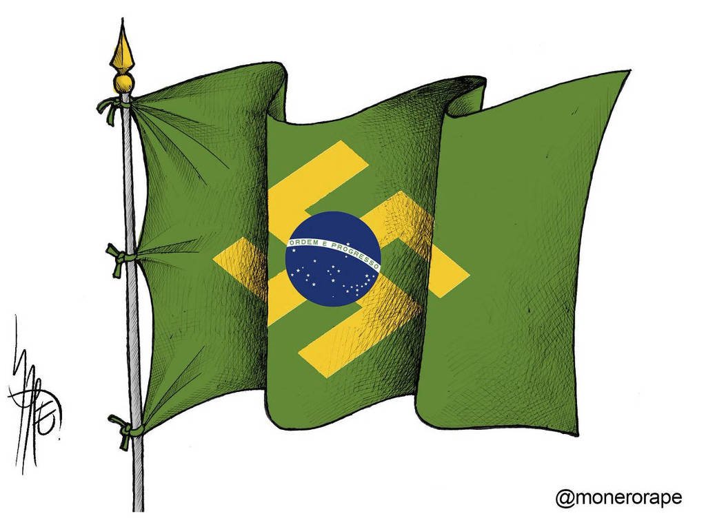 Tem Nazista De Todo Tipo - Brazil Flag , HD Wallpaper & Backgrounds