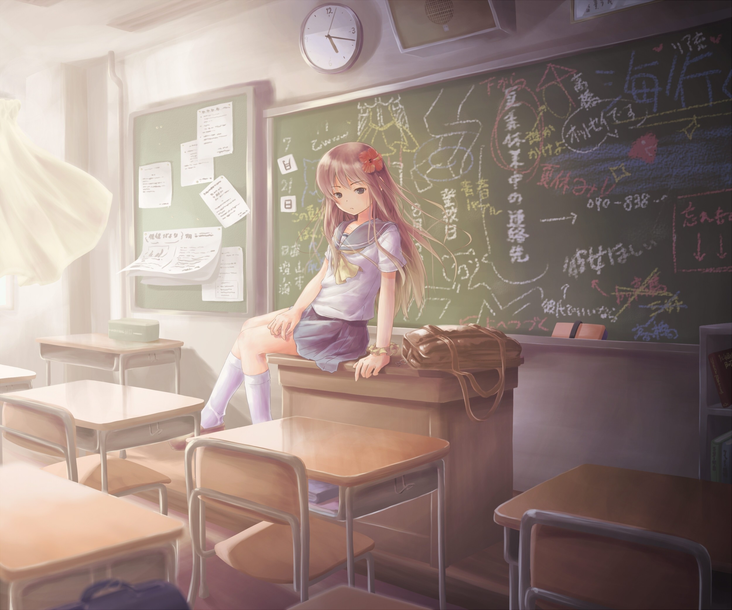 Mai Shiranui Wallpaper - Anime Girl On Desk , HD Wallpaper & Backgrounds