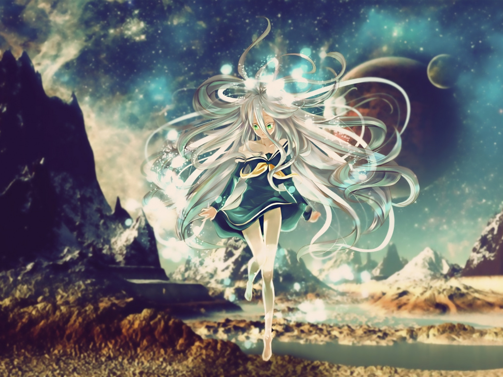 Wallpaper White Hair, Shiro, No Game No Life, Anime - 2160 X 1440 Wallpaper Space , HD Wallpaper & Backgrounds