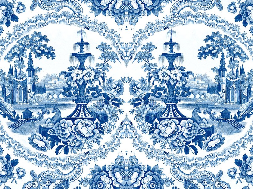 Wallpaper With Floral Pattern Delft Baroque By Mineheart - Baroque Delft , HD Wallpaper & Backgrounds