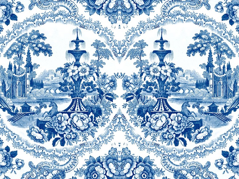 Wallpaper With Floral Pattern Delft Baroque By Mineheart - Baroque Delft , HD Wallpaper & Backgrounds