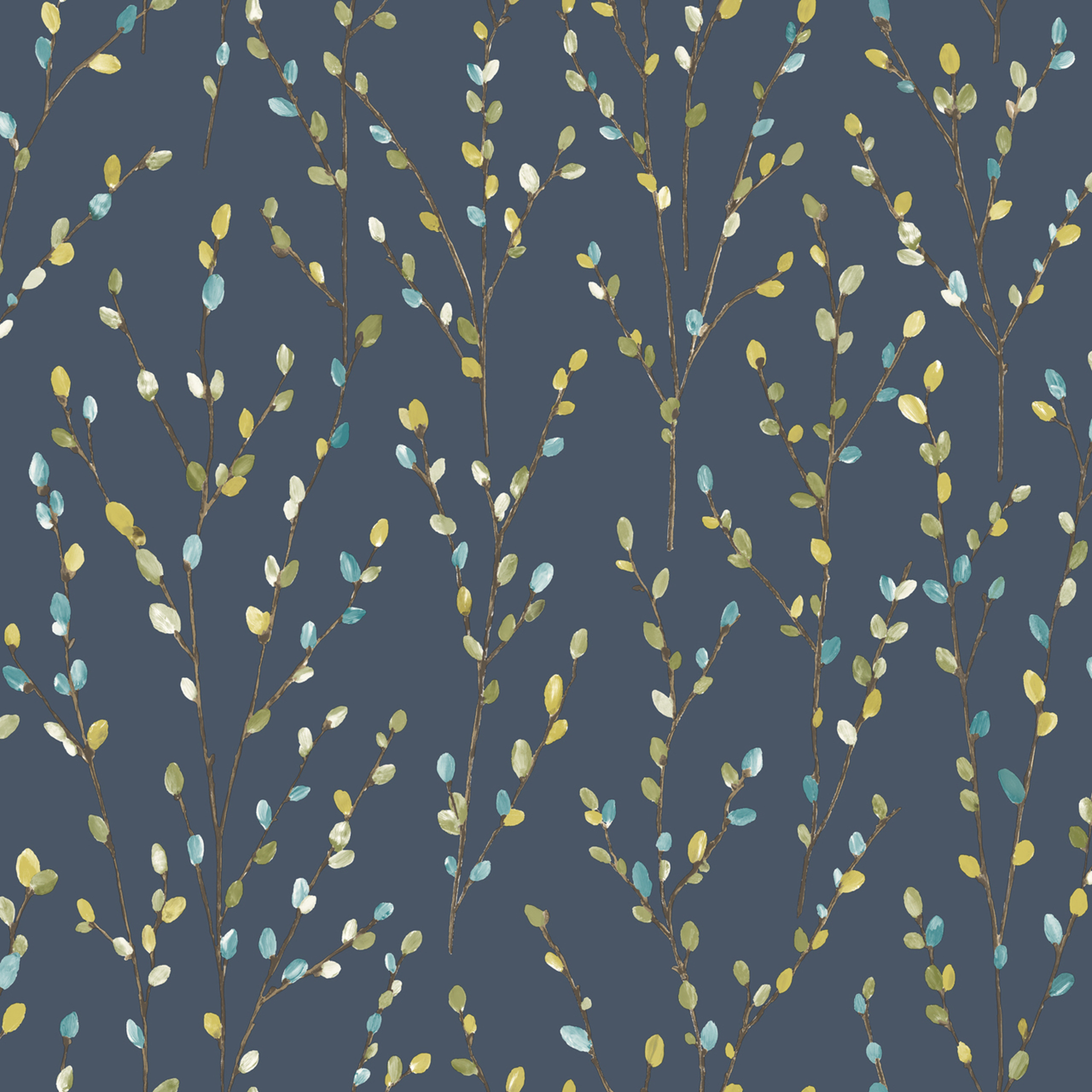 Willow Navy Lime Teal Wallpaper - Holden Hazel Navy Trail Glitter , HD Wallpaper & Backgrounds